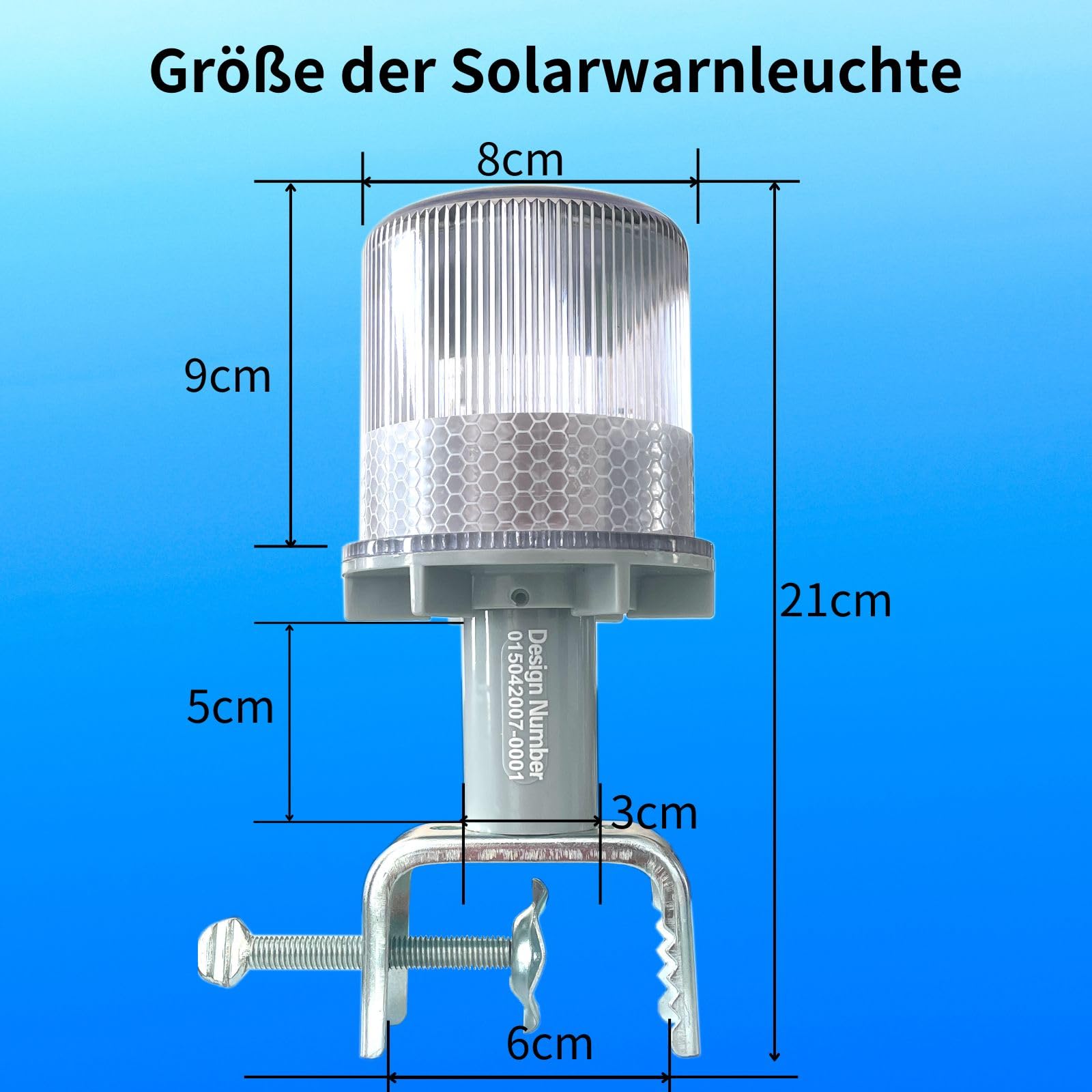 Cloud Fire Solare Navigationslicht für Boote， Ankerlicht Boot 3 Beleuchtungsmodi, 360°Signalleuchten IP65 Wasserdichtes Design für SegelschiffStra、ßEnwarnung、Industriefahrzeug 、Angeln Weißes Licht