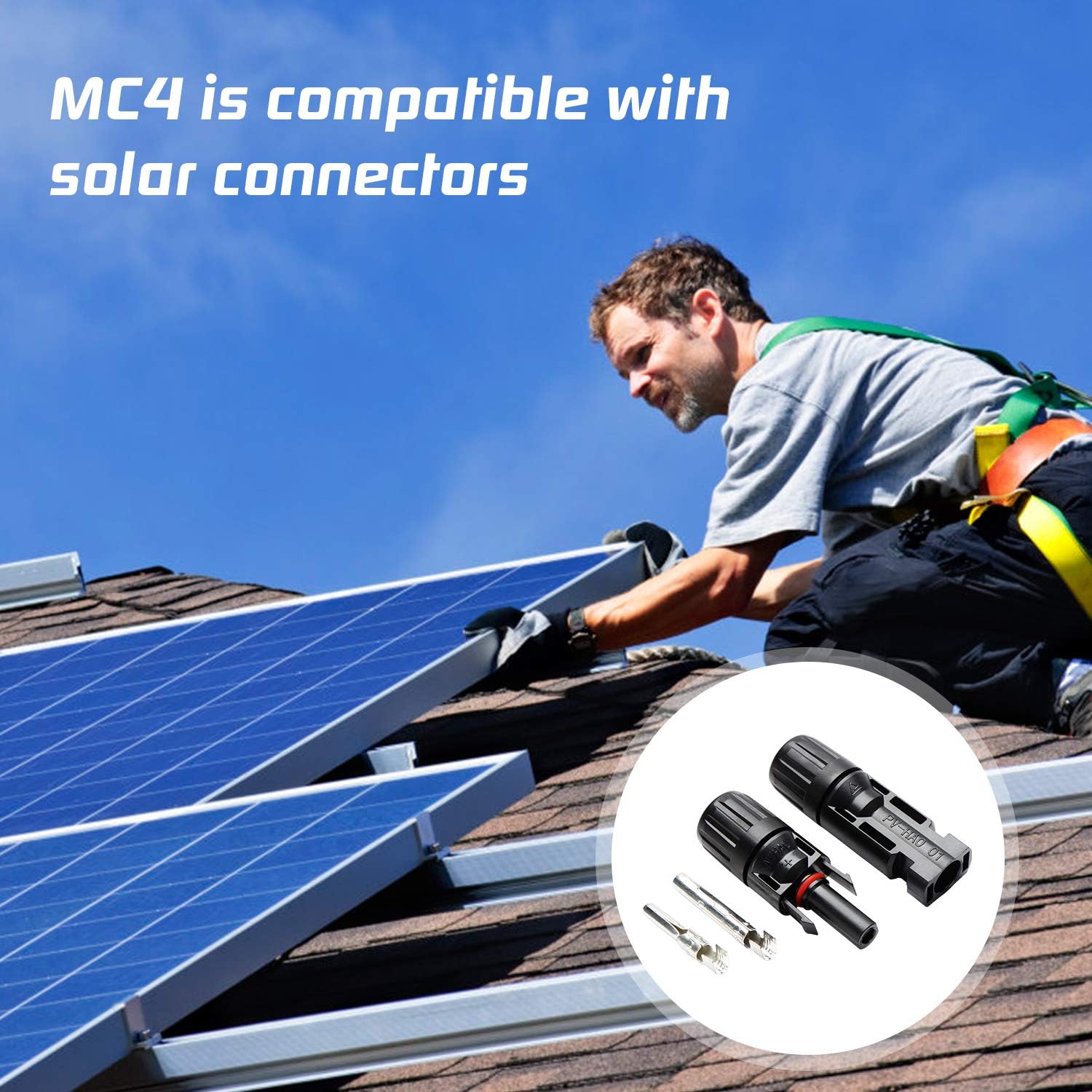 yarachel Solar Connectors - Male & Female IP67 Waterproof Connector (50 Pairs, Solar connectors) : Patio, Lawn & Garden