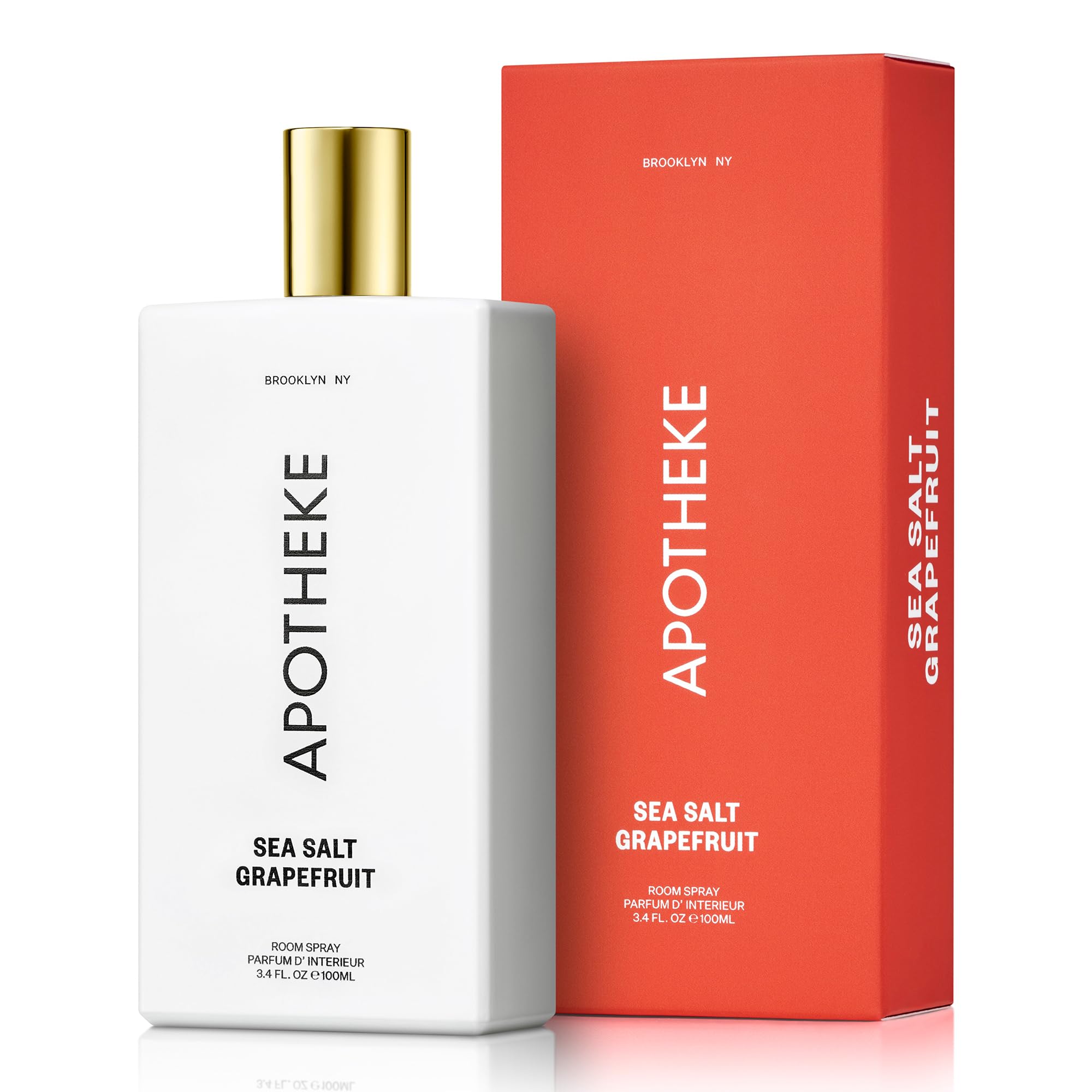 Apotheke Air Freshener Spray for Bathroom Bedroom Sea Salt Grapefruit - Fragrant Room Spray with Essential Oil -