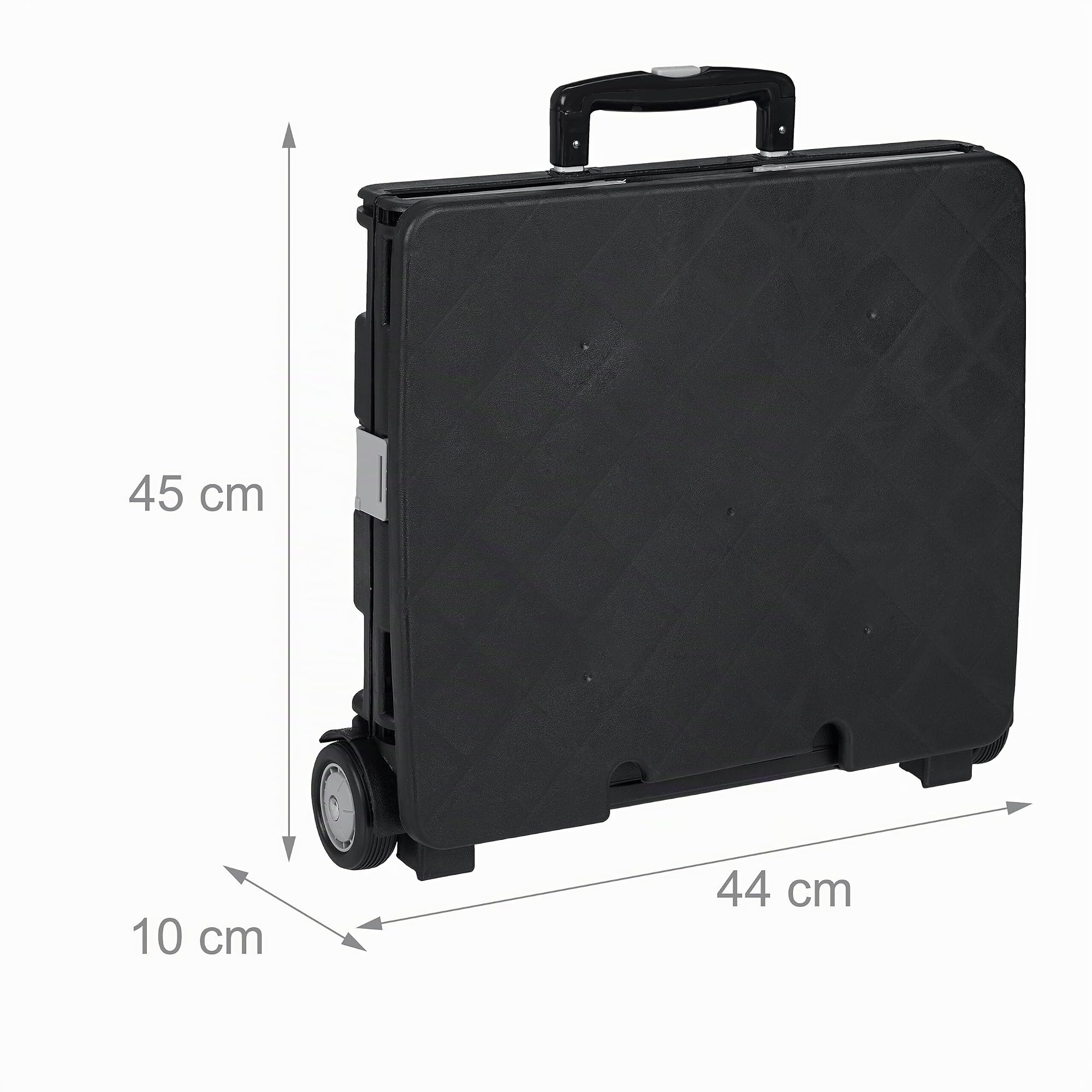 Relaxdays Carrello per Spesa Pieghevole, 35 kg di Carico, Manico Telescopico, Carrellino Trolley Portaspesa, Nero Bianco
