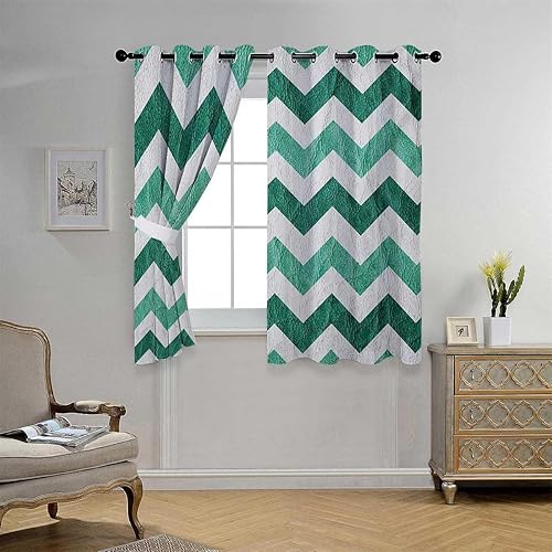 Miniatura 3 de Curtains with Grommets Modern Grommet Short Curtains for Patio Doors Cortinas para Separar Cuartos 72Inch Width by 85Inch Length,2 Panels
