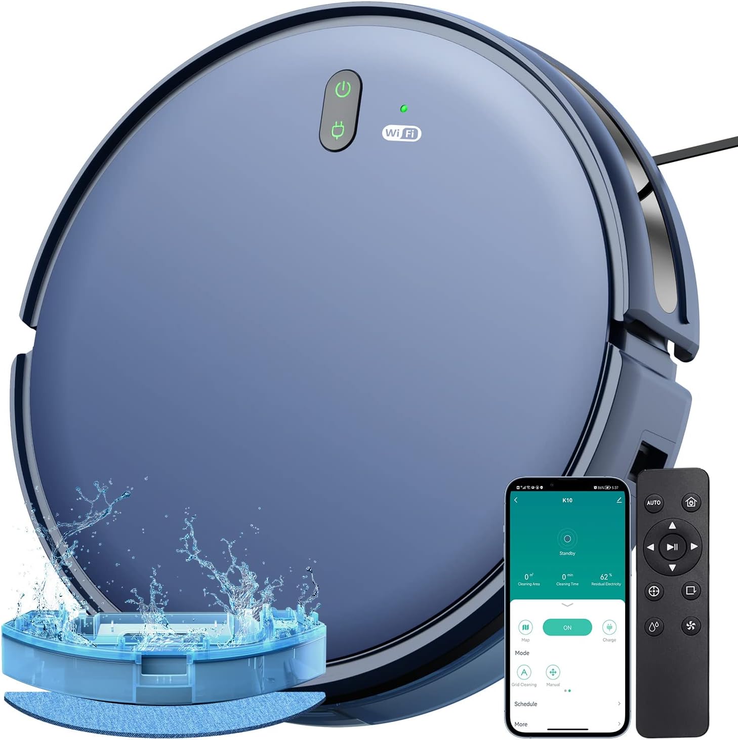 Robot Vacuum and Mop Combo, 2 in 1 Robot Vacuum and Mopping, Robotic Vacuum, 2000Pa
