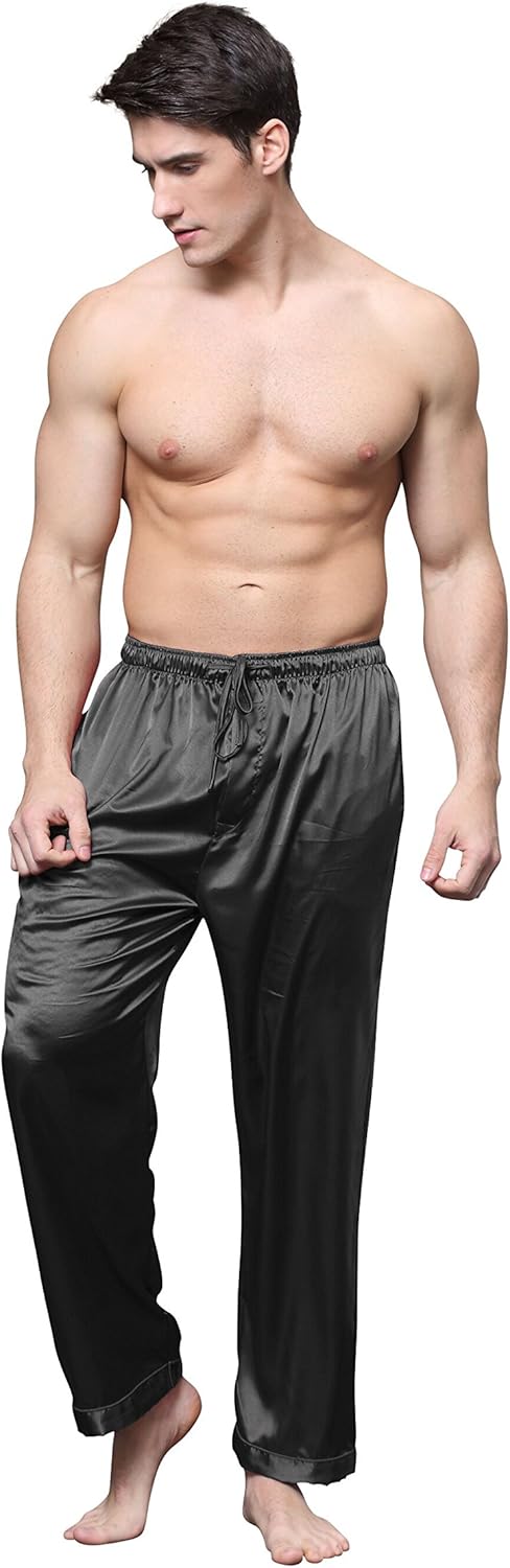 Tony & Candice Men's Satin Pajama Pants Long PJ Bottoms - Image 3