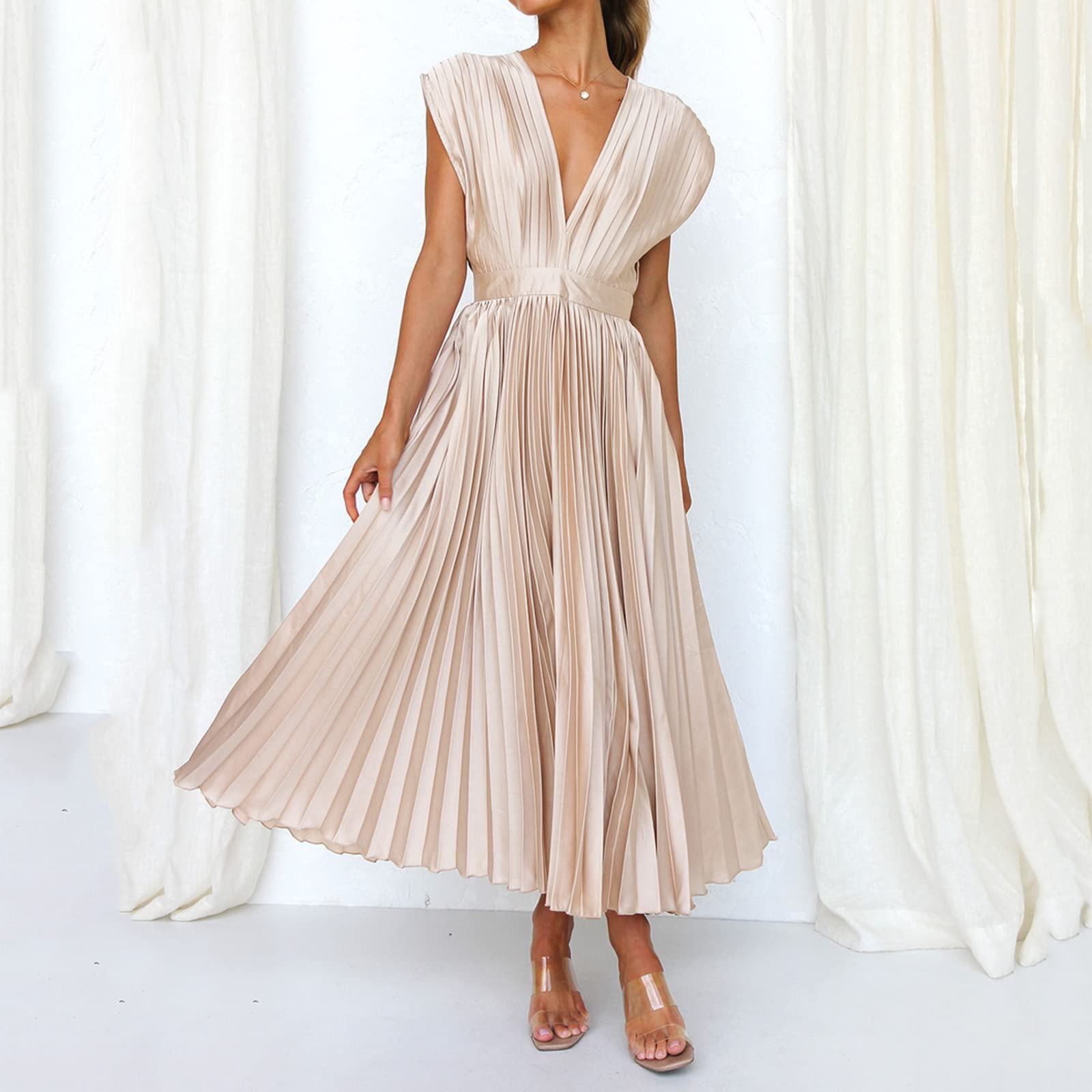 Abiti Donna Curvy Grazia Lunghi Banchetto Y2K Senza Manica da Sera Vintage Cocktail Party Cerimonia Abito da Donna Elegante da Donna Classico Abiti Donna Primavera 2023