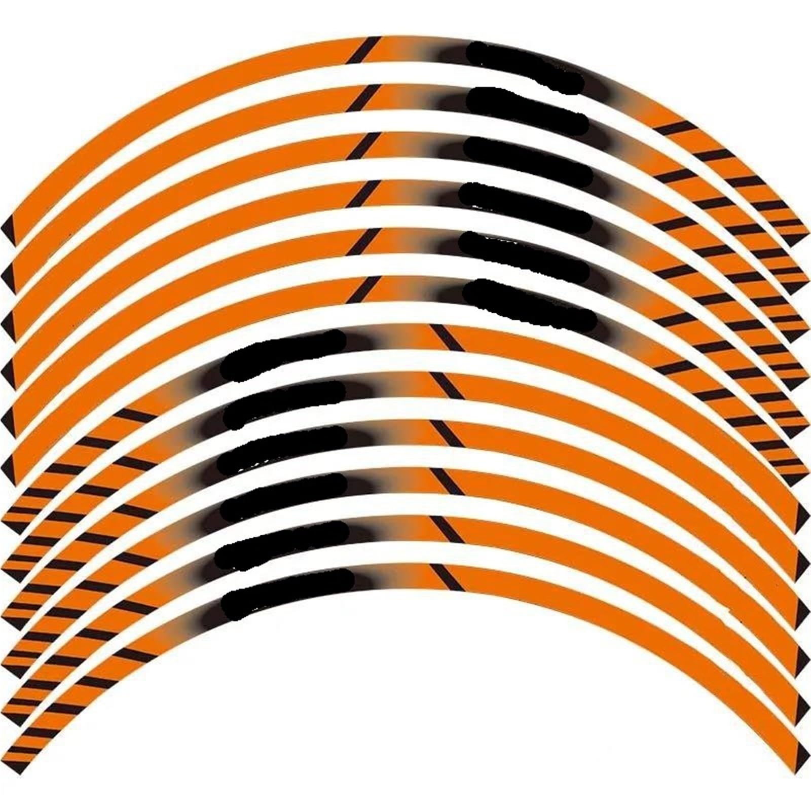 Motorcycle Wheel Sticker Decal For YAMAHA For T MAX 12 Strips Motorcycle Reflective Decals Wheels Moto Rim Stickers Decoration Styling Protection Sticker(17)