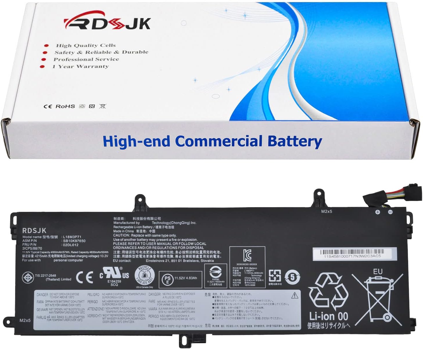 L18L3P71 L18M3P71 Akku für Lenovo ThinkPad T590 P53S L18L3P71 L18M3P71 Akku für Lenovo ThinkPad T590 P53S