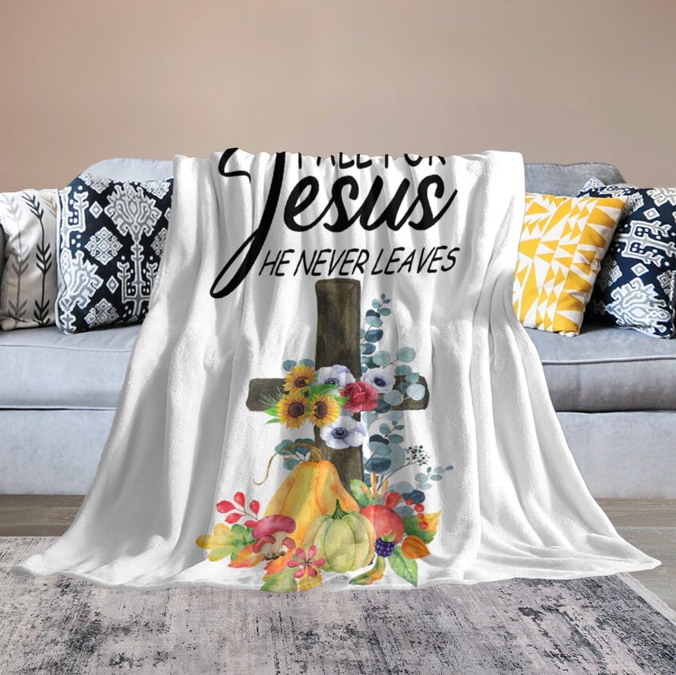 Couverture polaire Jésus en flanelle 127x152 cm d'automne - 6