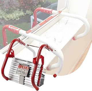Fire Escape Ladder, 4m 7.5m 10m Fire Escape Ladder with Anti-Slip Rungs,Window Ladder Safety Evacuation,for 2-Story Home Window Balcony (Size : 10m/33ft)