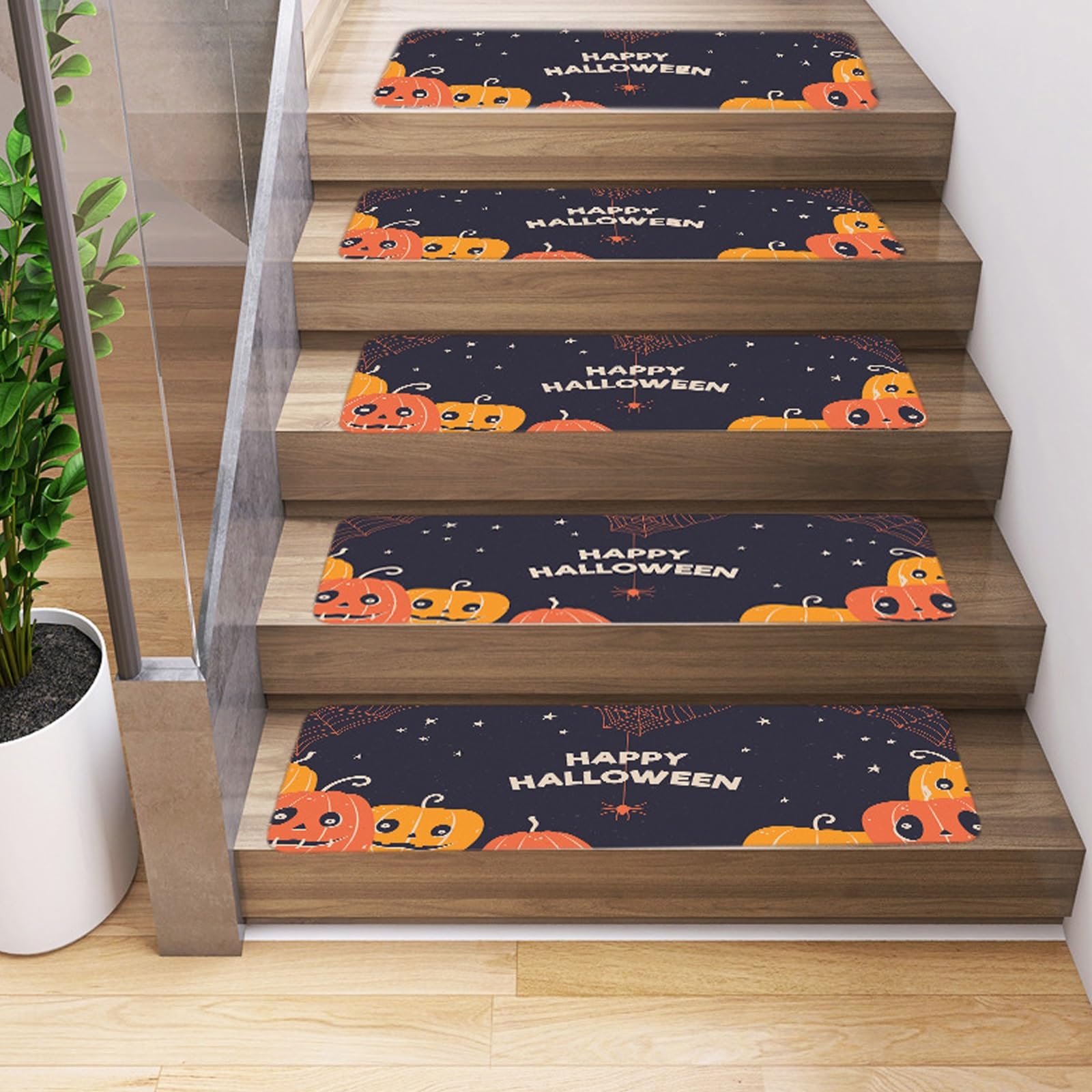 Alfombra roja antideslizante para escaleras interiores de madera de 30 x 8 pulgadas 12 unidades