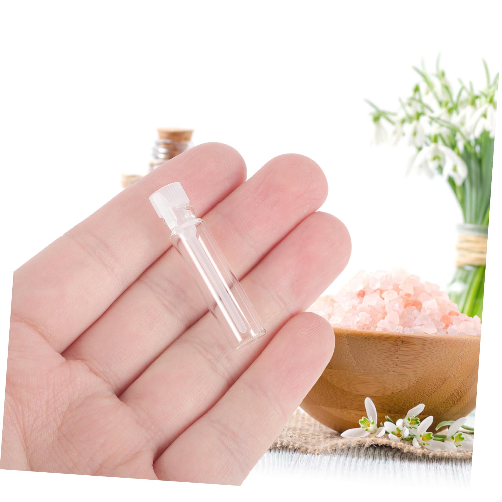 WOONEKY 500stücke Mini Glasflaschen Für Parfüm Leere Reisebehälter Mit Pipette Für Kosmetikproben Und Unterwegs Wiederverwendbar Und Tragbar