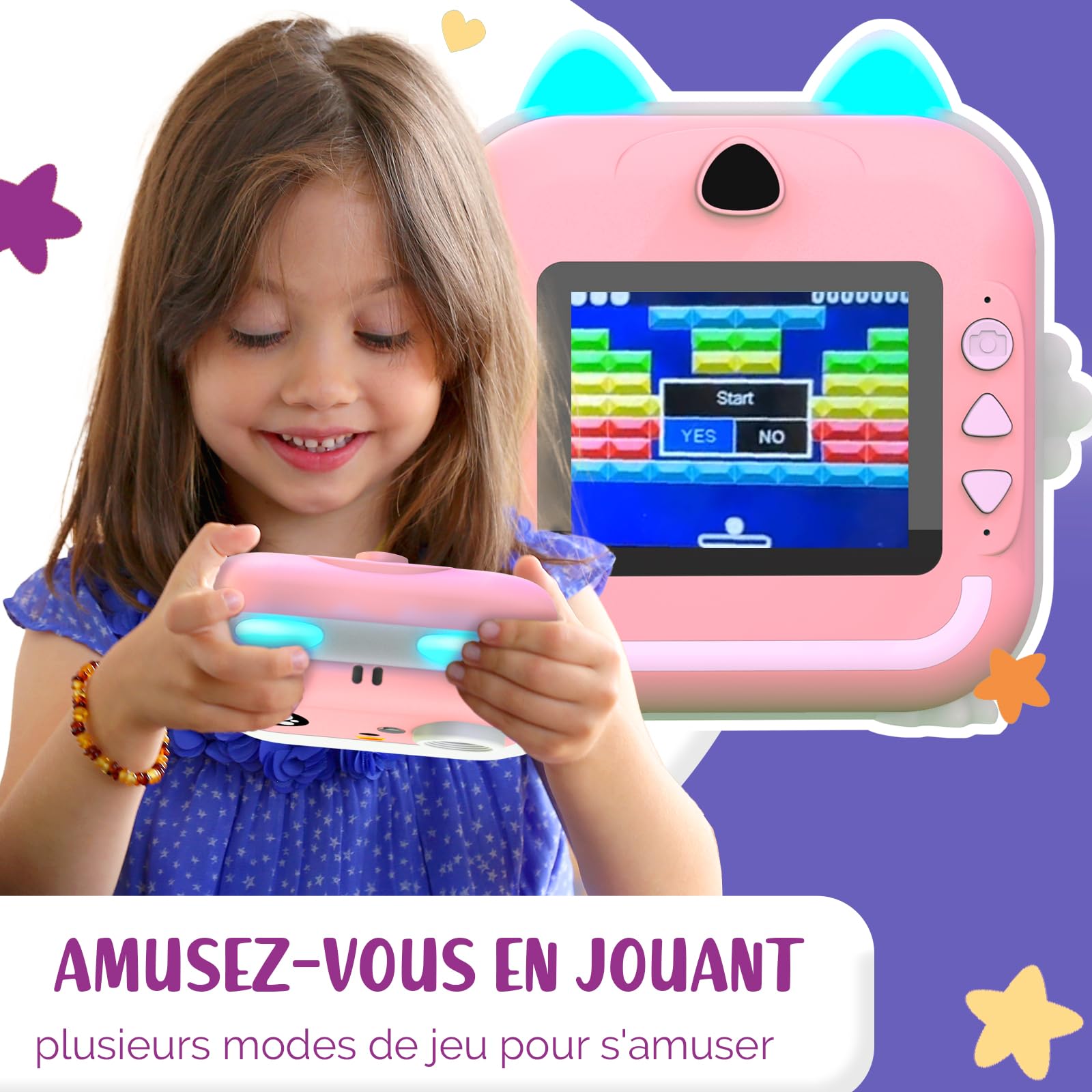Appareil Photo Instantané pour Enfants - Bluetooth 48MP - Carte 32 GB