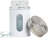 Vista 3 de White Salt Pepper Shakers Retro Spice Jars - Juego de 2