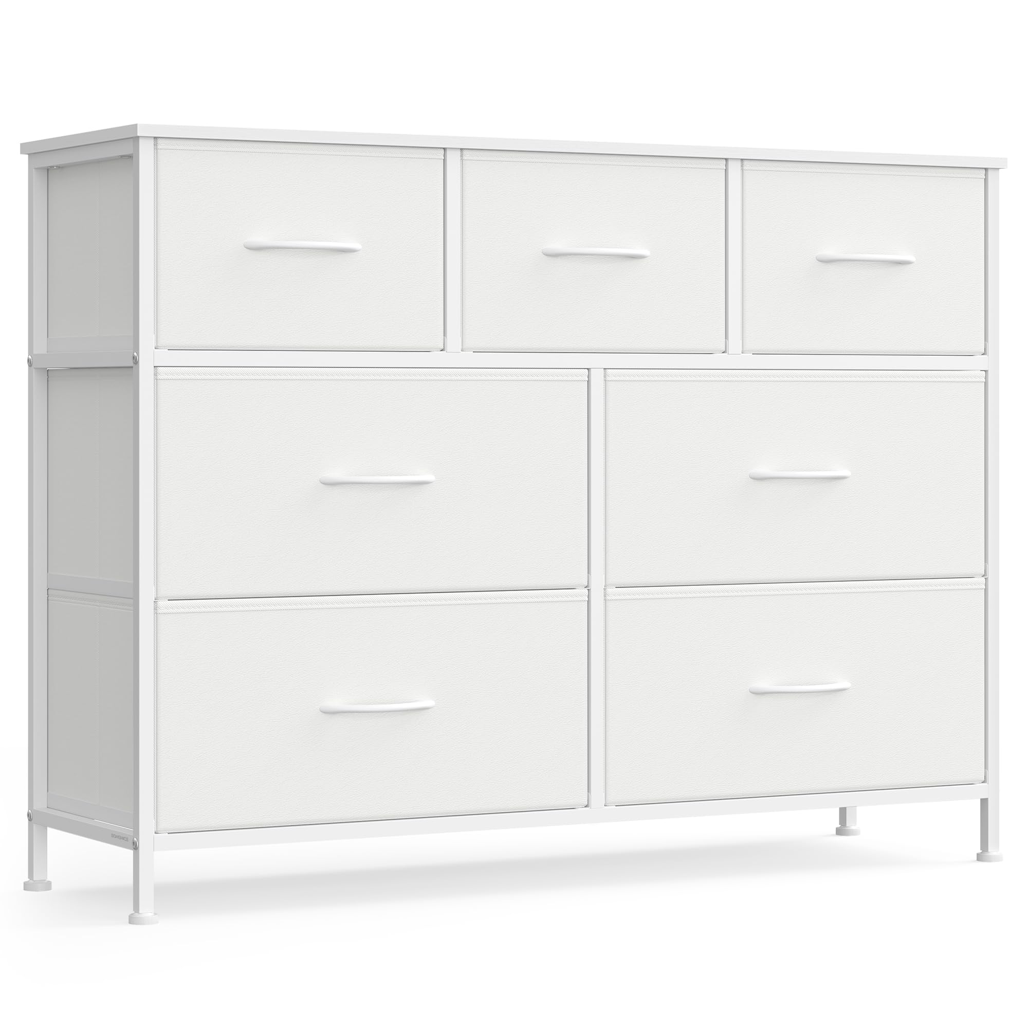 SONGMICS Dresser for Bedroom, Wide Dresser with 7 Fabric Drawers