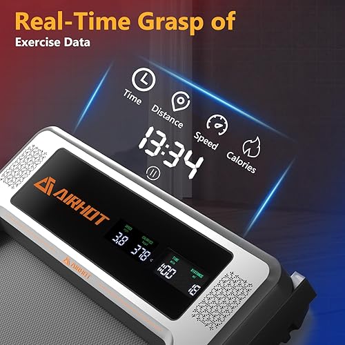 Miniatura 4 de Caminadora para caminar de 2.5 HP para debajo del escritorio, con control remoto y pantalla LED, cinta de correr silenciosa para espacio compacto,