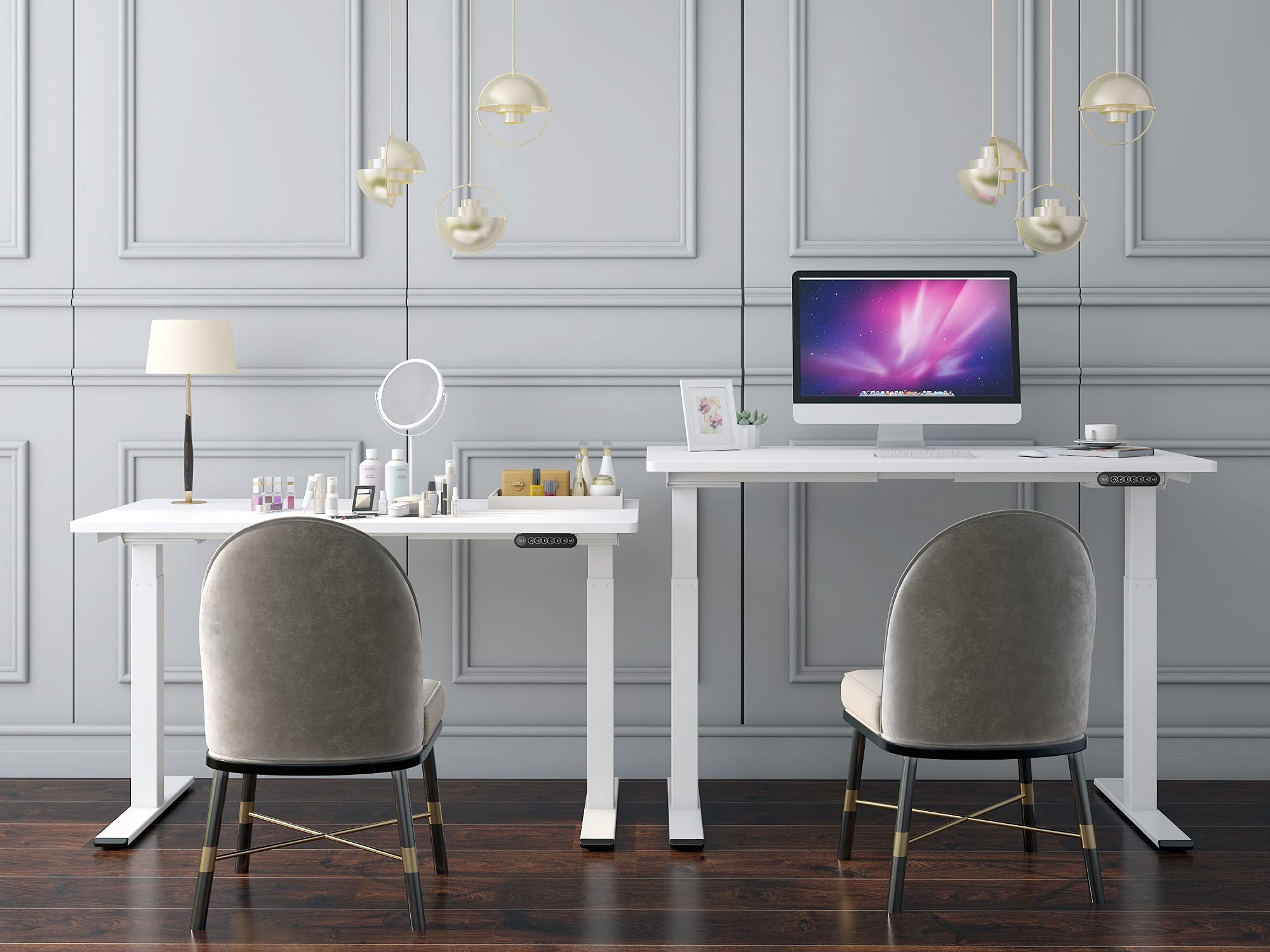 Better Home FlexiDesk DM1 höhenverstellbarer Schreibtisch | Dualmotor Tischgestell | Memory-Funktion | 100 kg Belastungskapazität | 4 Stufen programmierbar