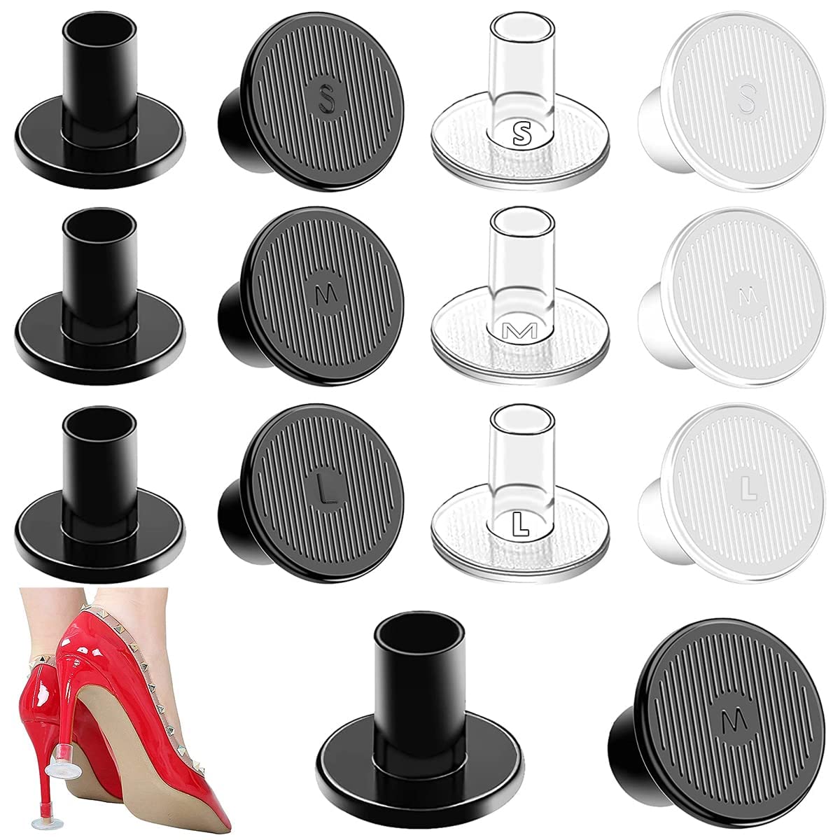 HASTHIP® Heel cover for Women, 3 Sizes Protective Heel Caps, High Heel Protectors Heel Stopper for Wedding, Grass, Gravel, Wetlands Outdoor Events (6 Pairs) (B0BPGZ1PMD) Amazon Price History, Amazon Price Tracker