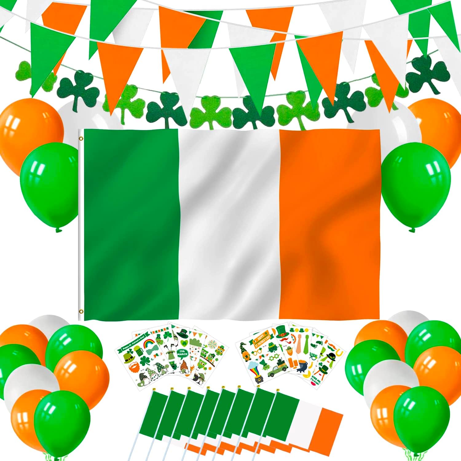 St Patrick’s Day Decorations, St Patricks Day Irish Flag 150 * 90cm