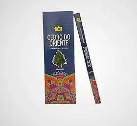 Incenso Indiano Cedro do Oriente: chama dinheiro e harmonia - 6 Caixinhas