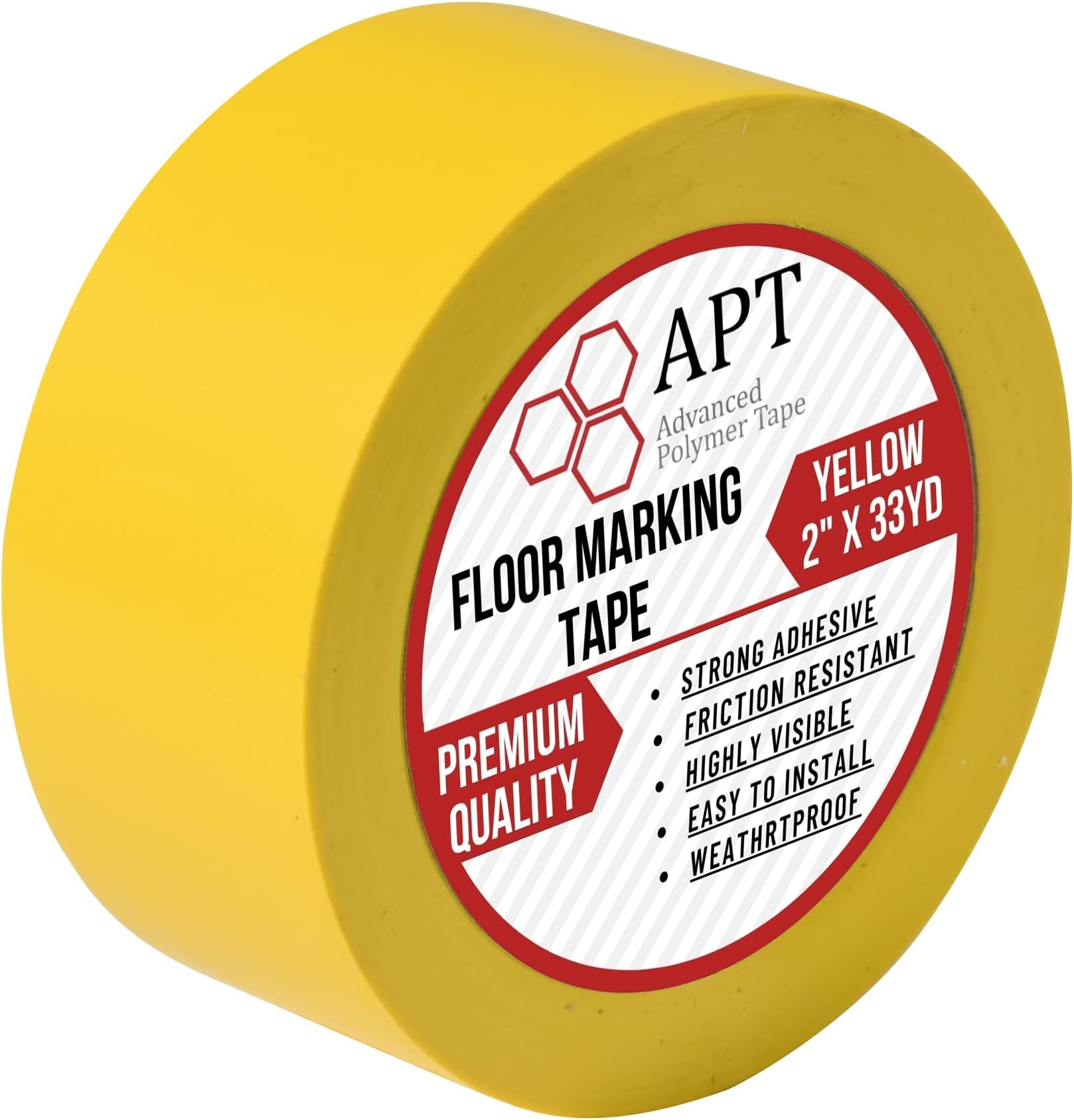 Multi Color Marking Premium Safety Marking and Dance Floor Splicing 6 mil Thick (1 Roll, Yellow)
