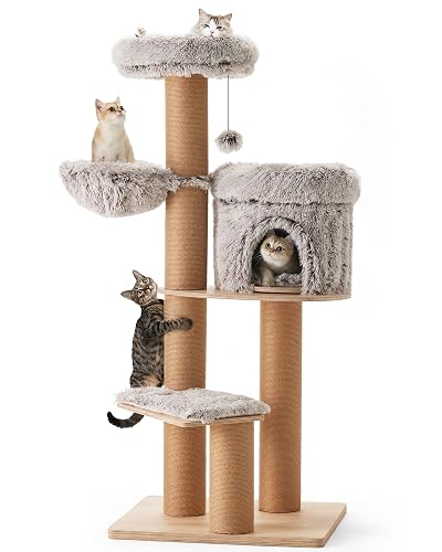 FUKUMARU Rascador para gatos de 30 pulgadas de interior con pedestal