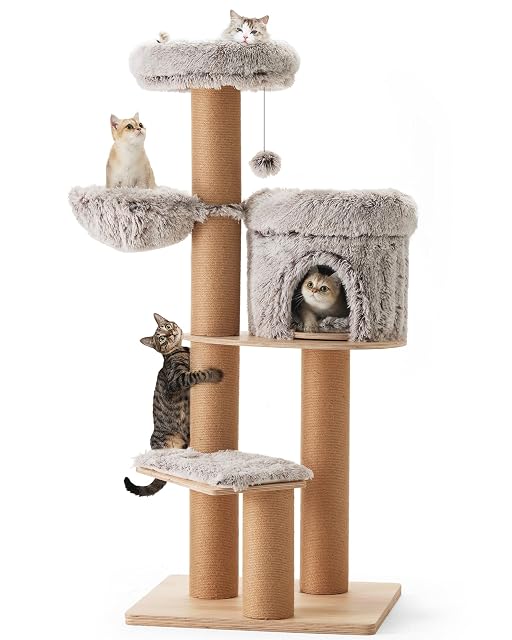 FUKUMARU Rascador para gatos de 30 pulgadas de interior con pedestal