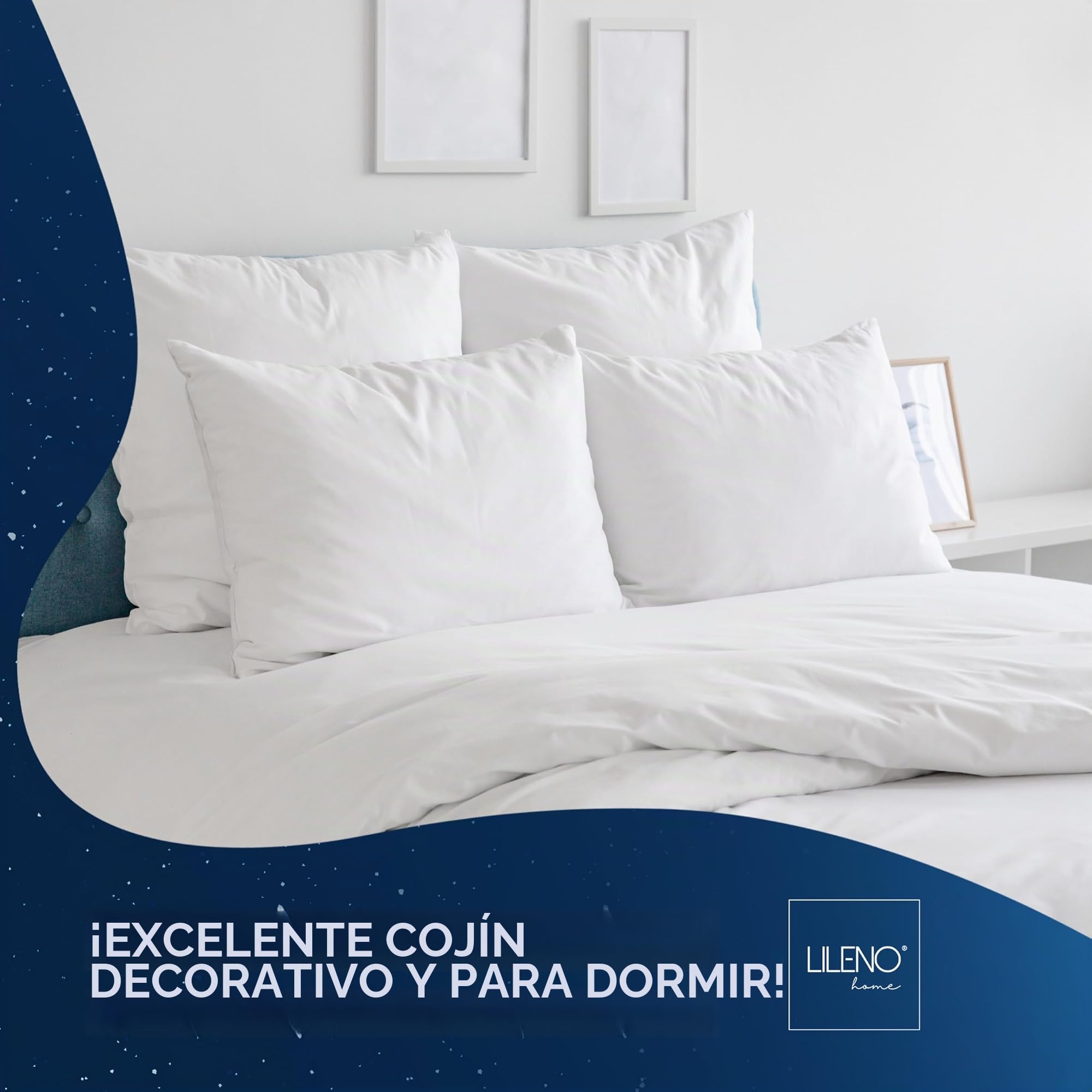 LILENO HOME Lote de 4 Relleno de Cojín de 70x90 cm - Relleno Interior Lavable a 40°C Apto para Personas Alérgicas - cojín de poliéster Inlet cojín de sofá - Cojín para Cóctel y Almohada