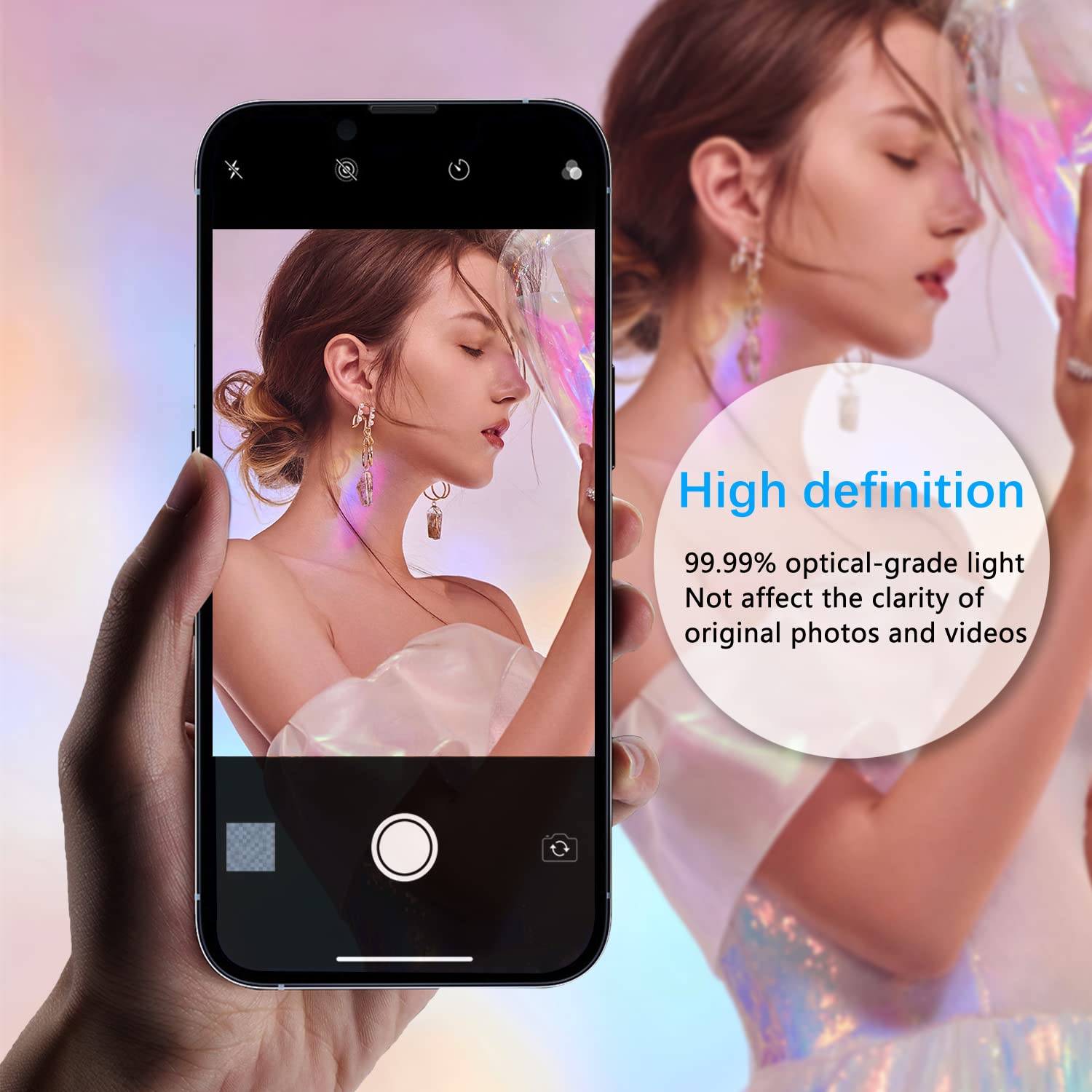 ZoRoll Camera Lens Protector Compatible with iPhone 13/13 mini, Full Coverage Metal Aluminium Cover - Image 4