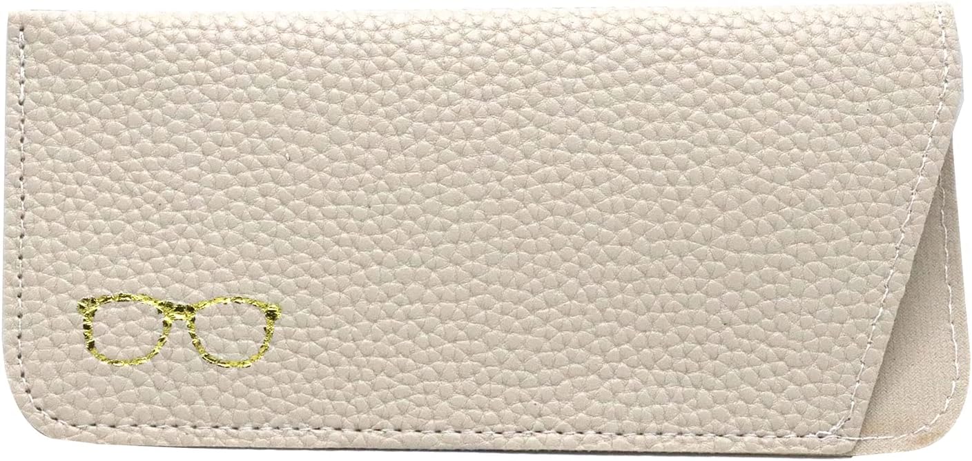 KLuxury Women's Eyeglass Case Leather Soft Holder Pocket Cases Slim Travel Pouch for Sunglasses Eyeglasses Readers