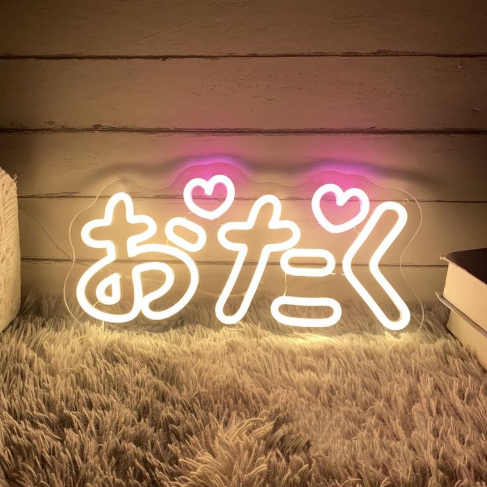 Kawaii かわいいLed Neon Sign Japanese Cherry Blossoms Light up Wall Decor Sign for Girls Room Bedroom Store Decoration Birthday Party Christmas