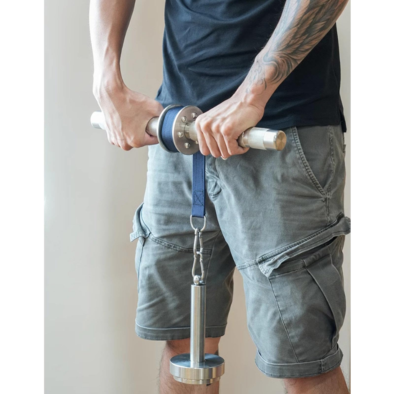 Rullo per rinforzare Il Polso dell'avambraccio, Allenamento per la Forza del Polso e dell'avambraccio, Acciaio Inossidabile 304, Attrezzatura per Il Fitness con Corda portante