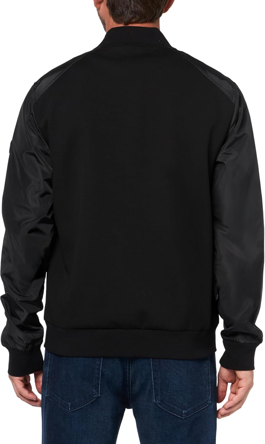 KARL LAGERFELD mens Zip Front Pocket Arm Logo Jacket - Image 2