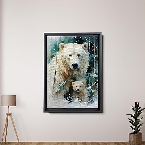 Miniatura 4 de Fox Mother Cub Print, In The Style Of Stencil,Based, Kids Wall Art, Kids Wall Art Display, Mom And Baby Animal Art Print, Decor Canvas, Art Print