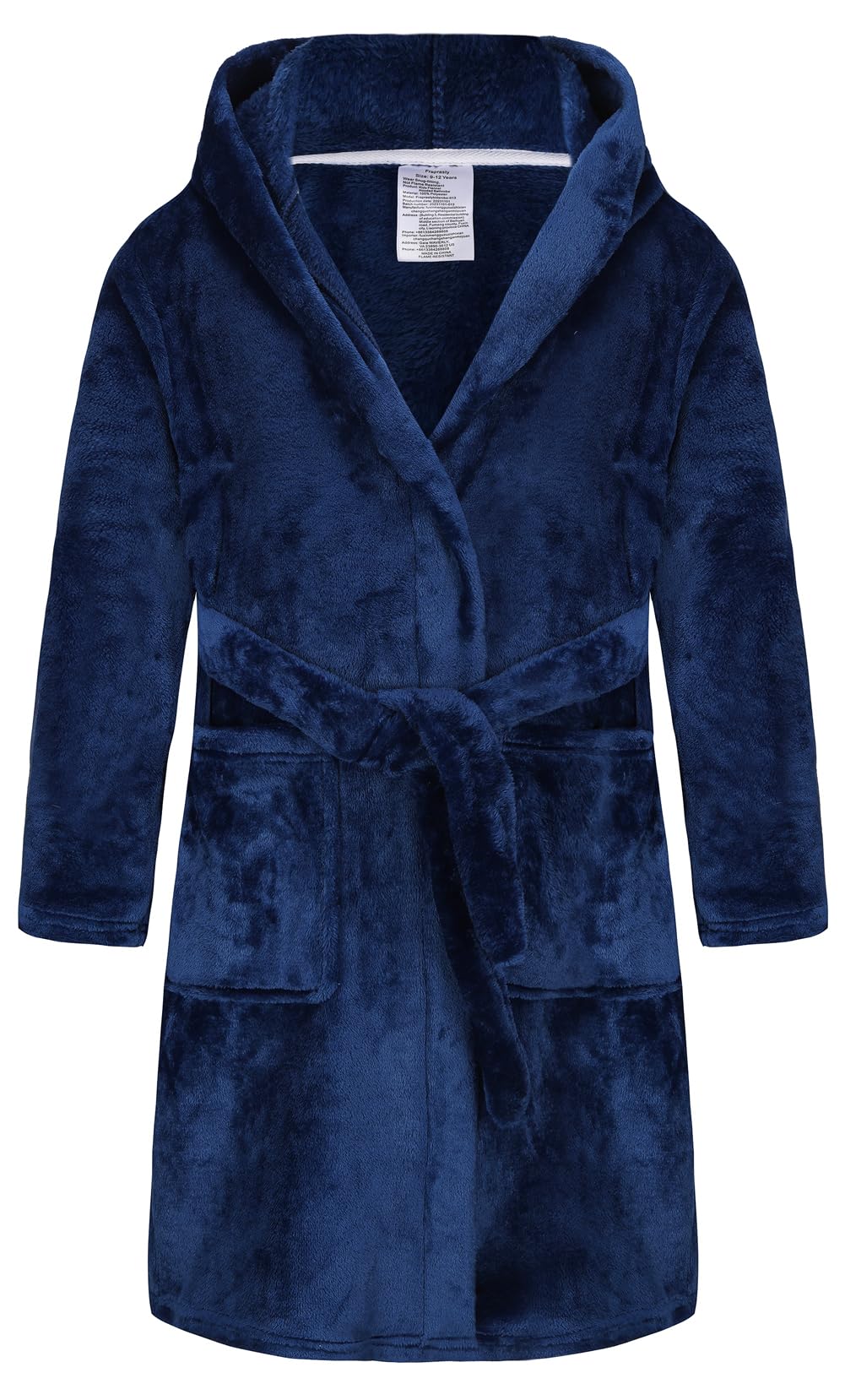 Tunoluker Boys Girls Robe Kids Flannel Hooded Bathrobe Sleepwear Pajamas Toddler Soft Plush Robes for Girls 2-16 Years