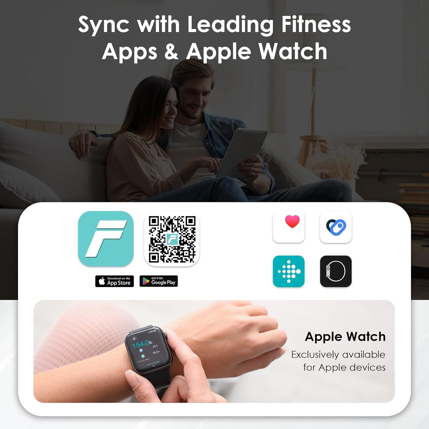 CLORIS Smart Scale for Body Weight Fat, Digital Bathroom Weighing Machine for Accurate BMI Muscle Mass Composition Health Analyzer with App Bluetooth - Image 5