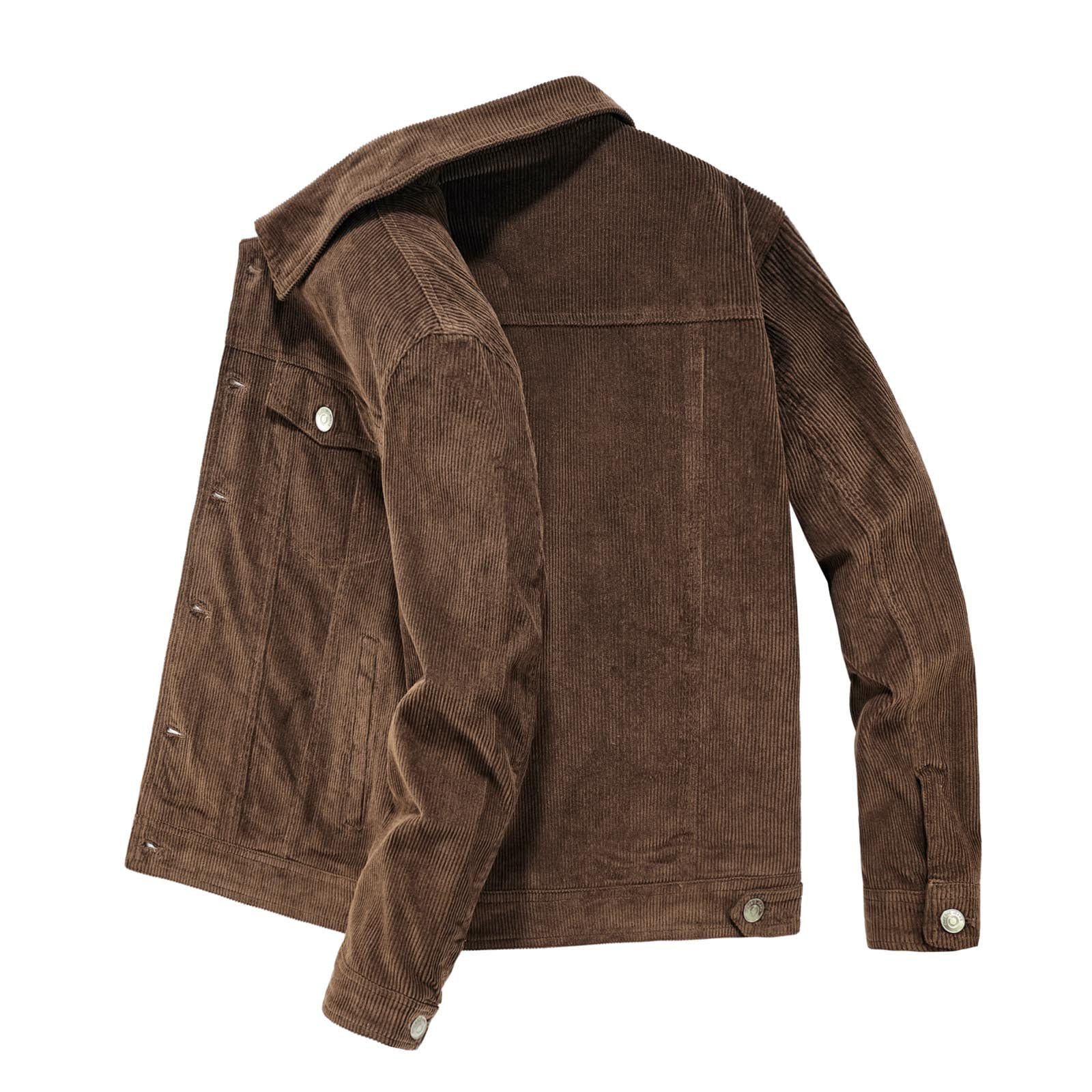 Chaqueta de Pana Hombre Chaqueton de pana Forrada para Hombre, Chaquetas de Entretiempo Hombres Chaqueton Pana Forrado de Sherpa Invierno Cálido Abrigo Chaqueta Sólida, Abrigo de Lana con Cuello