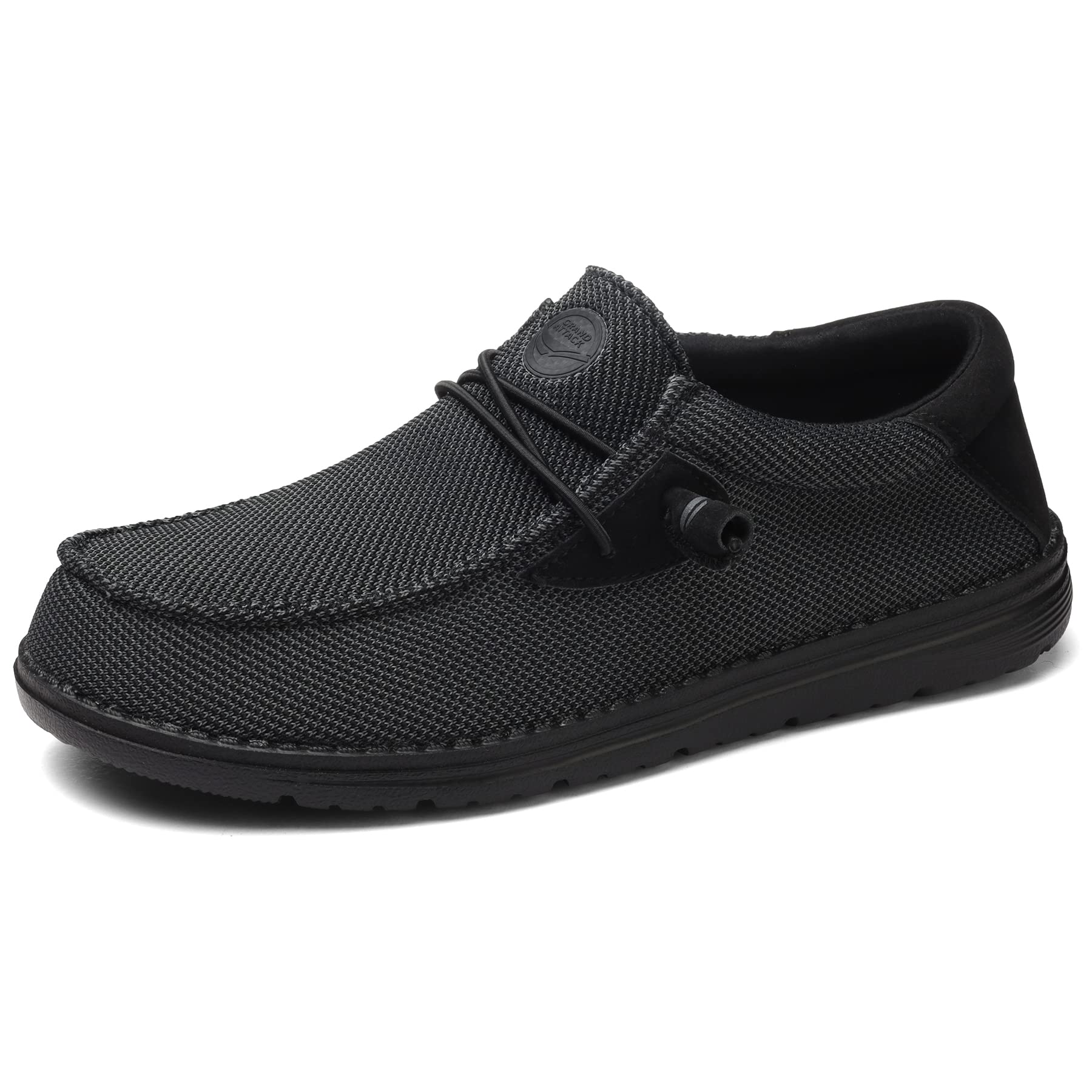 Grand AttackMen's Walking Boat Shoes-Slip On&Lace Up Casual Loafers, Comfortable & Lightweight Work Shoes | for Home, Leisure Travel, Driving Shoes