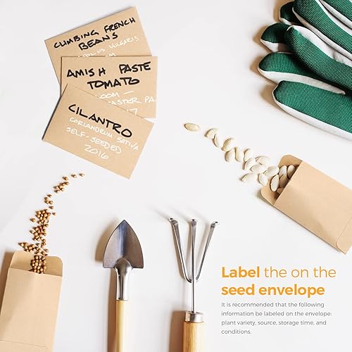 Miniatura 7 de ACSTEP Paquete de 100 sobres de papel kraft #1 de semillas de 2-14 x 3-12, sobres de monedas pequeñas de 2 x 3 pulgadas para llaves, punta, paquetes