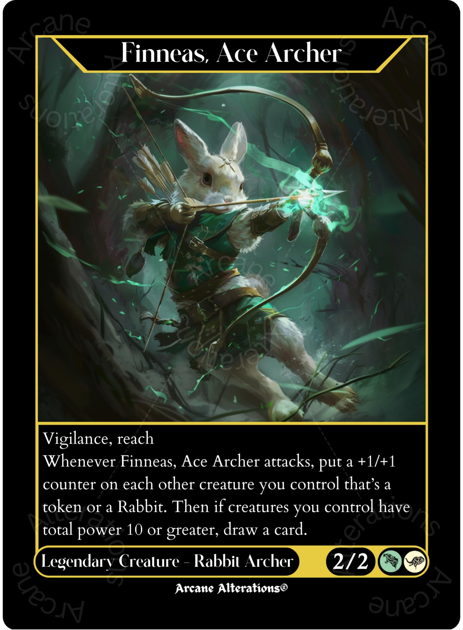 Amazon.com: Finneas, Ace Archer Altered Art Custom Proxy Card : Toys & Games