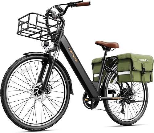 Miniatura 27 de Heybike Bicicleta eléctrica Cityscape 2.0 para adultos con pico de motor de 1000 W, batería extraíble de 468 Wh y hasta 50 millas 24 MPH, bicicleta