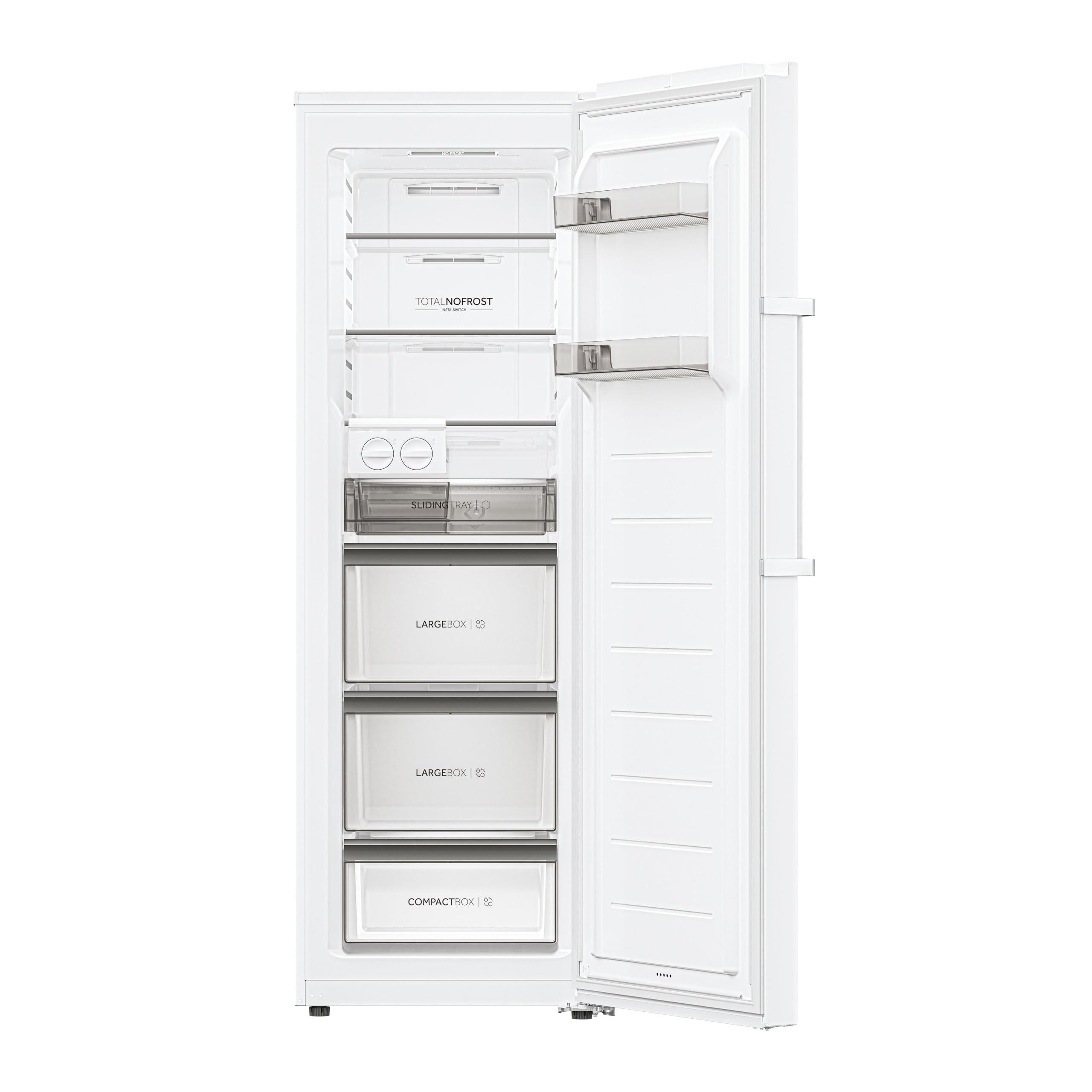 Haier Congelatore con sbrinamento automatico e macchina per cubetti di ghiaccio I Instaswitch H4F272WDH1 I Total No Frost congelatore, capacità 276 l, utilizzabile anche come frigorifero I Freezer con