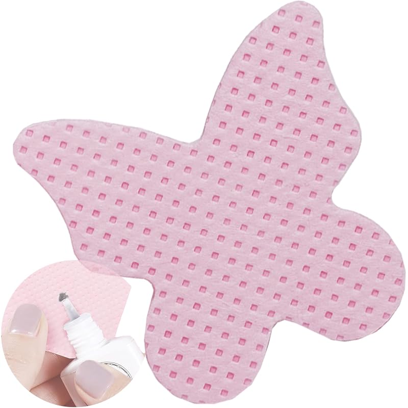 Seedew Lenços Rosa sem Fiapos em Formato de Borboleta para Cola de Cílios e Unhas, Pacote com 200
