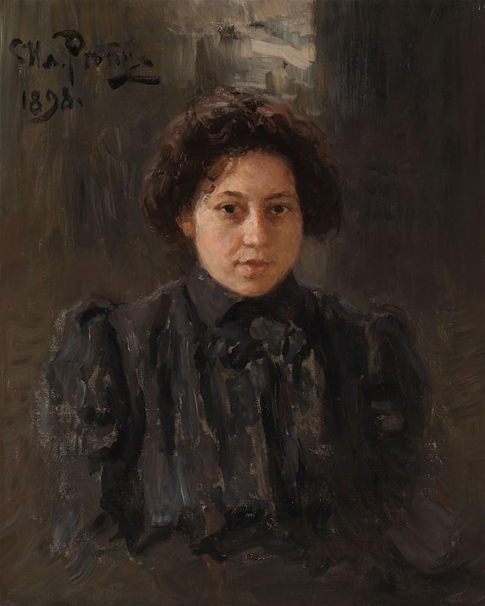 SERENDIPITP Vintage Picture Print on Canvas Wall Art Poster Portrait of the Artist's Daughter by Il'ya Repin Artwork Print Poster for Wall Decor 60x90cm