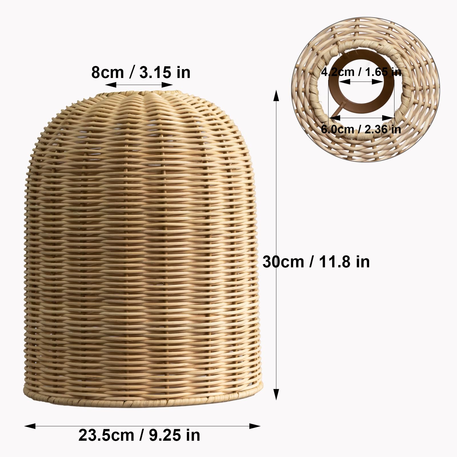 Klosz lampy boho kwadratowy mały klosz lampy (czarno-złoty, 1 szt.: średnica 15 cm, wysokość 20 cm)