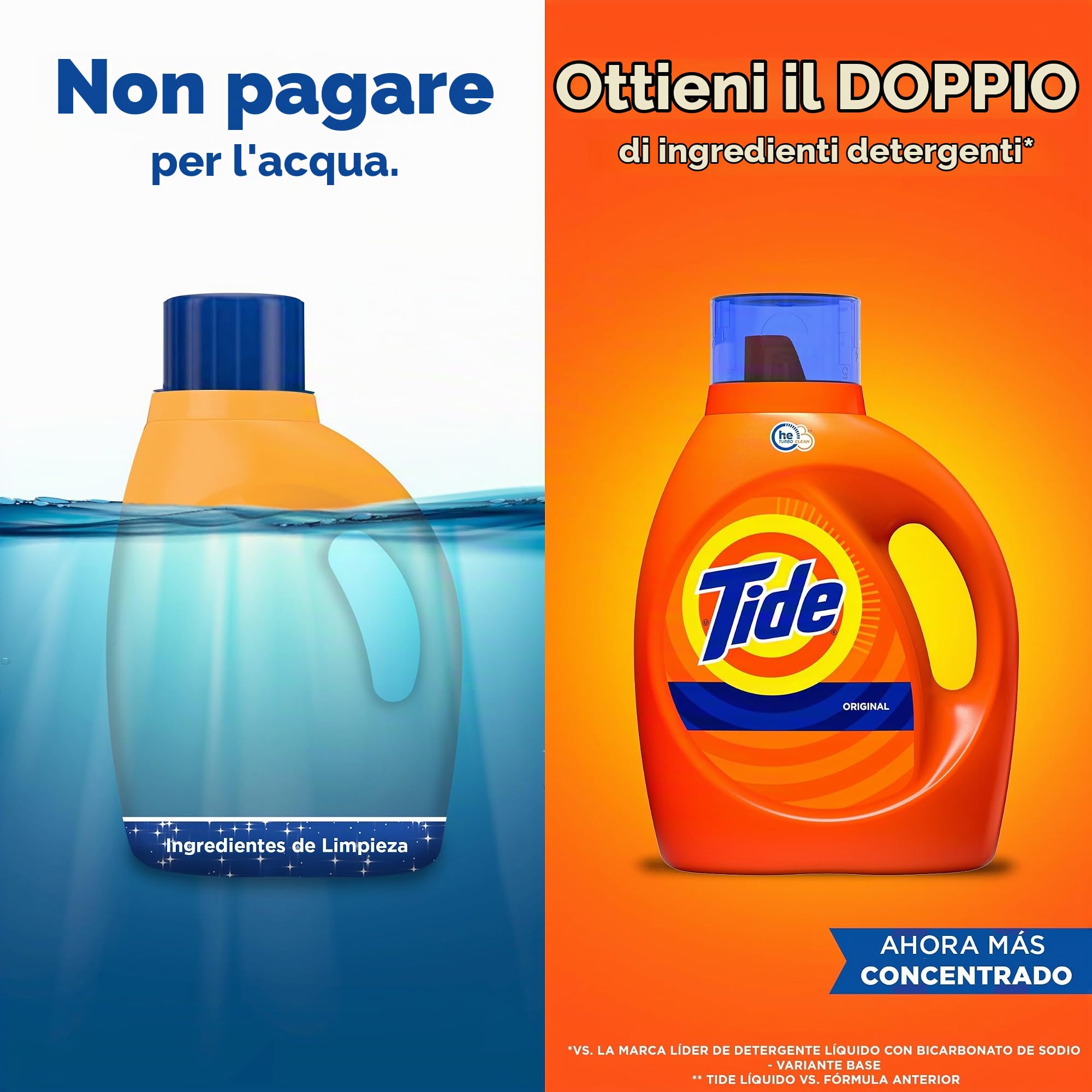 Tide Liquido Detersivo per bucato, Originale, 64 Carichi 92 Fl Oz