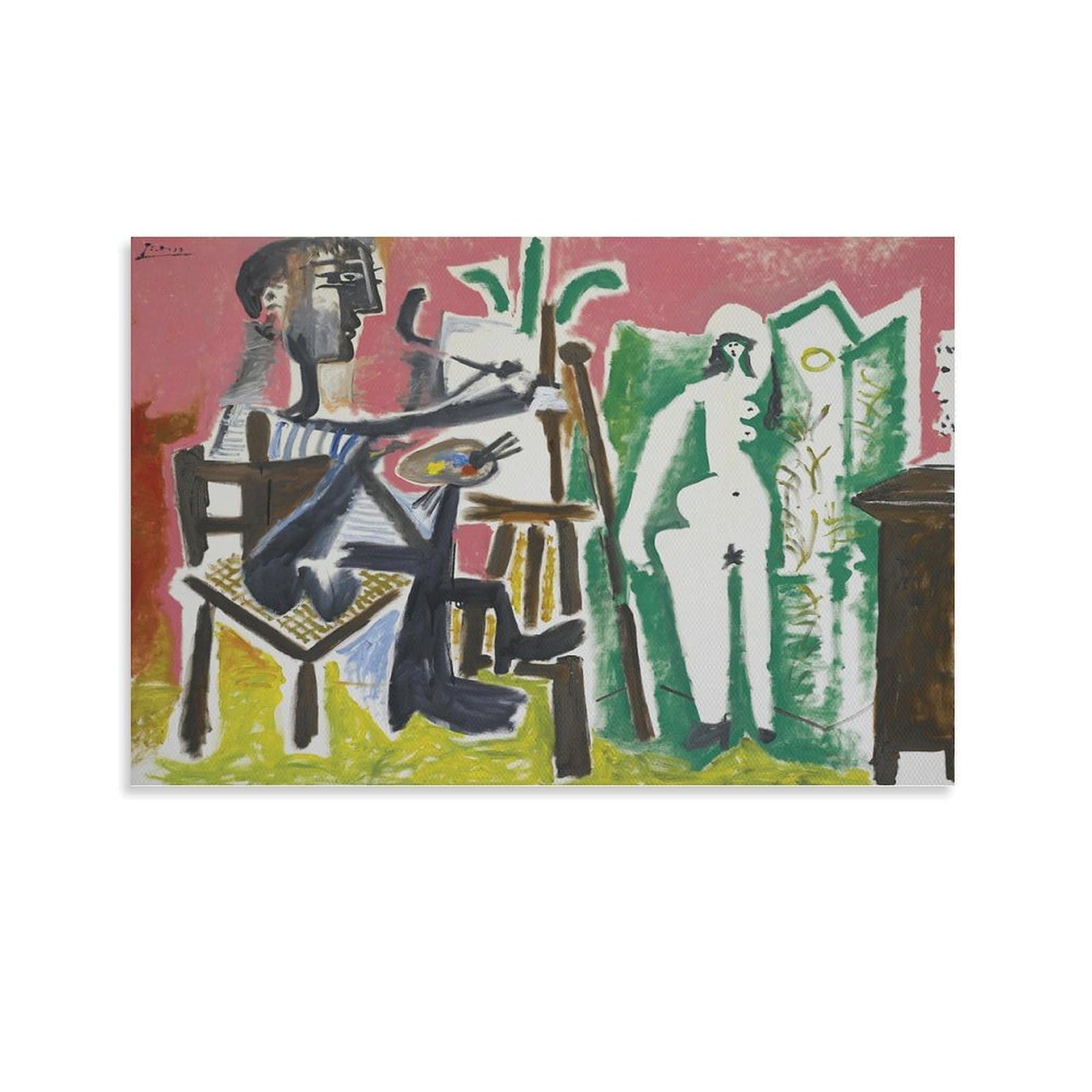 Amazon.com: 434-Pablo Picasso-LE PEINTRE ET SON MODèLE Canvas