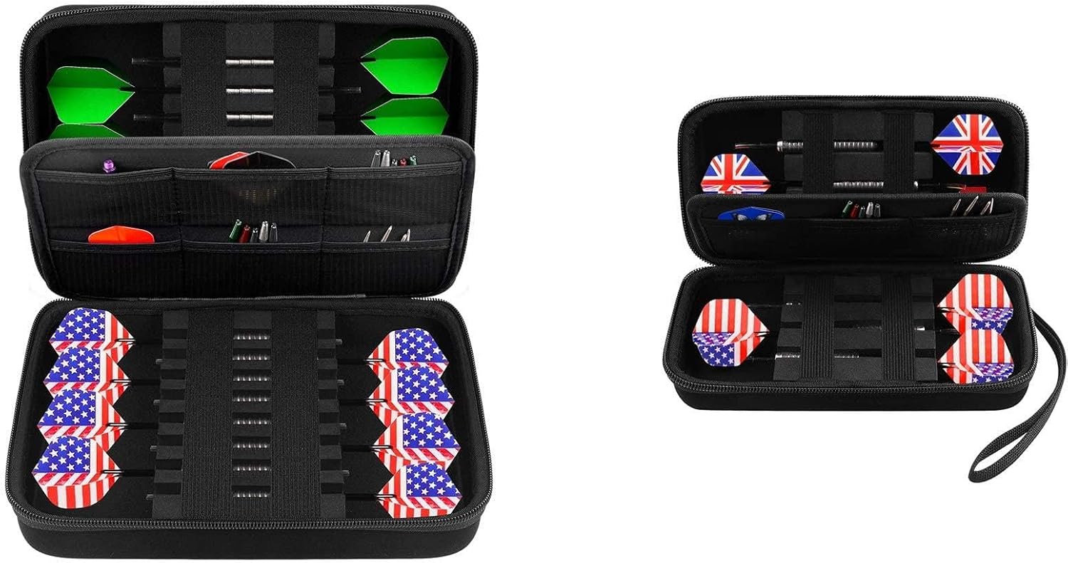 GWCASE Dart Case for Steel Tip and Soft Tip Darts, Dart Carrying Storage Holder Fits for Dart Tips, Shafts and Flights (Box Only)