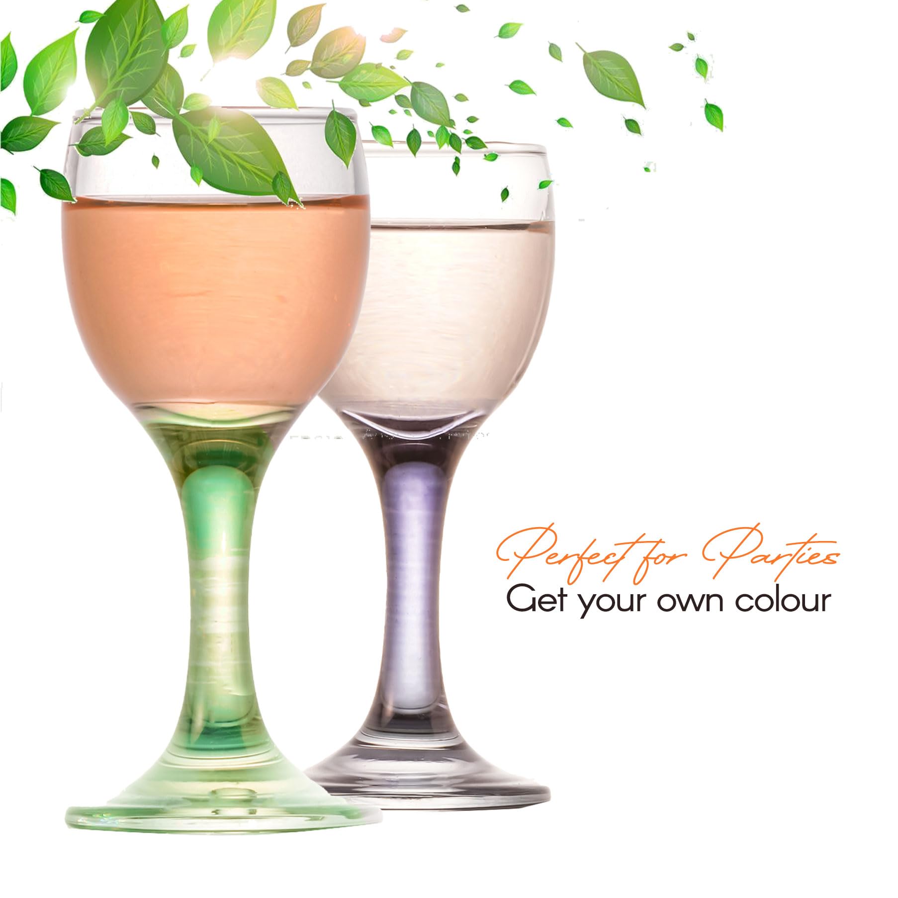 Schnapsgläser, bunt, 6 Stück (2 oz/55 ml), Schnapsgläser, Sherry, Absinth, Porto, Mini-Weingläser, Aperitifgläser