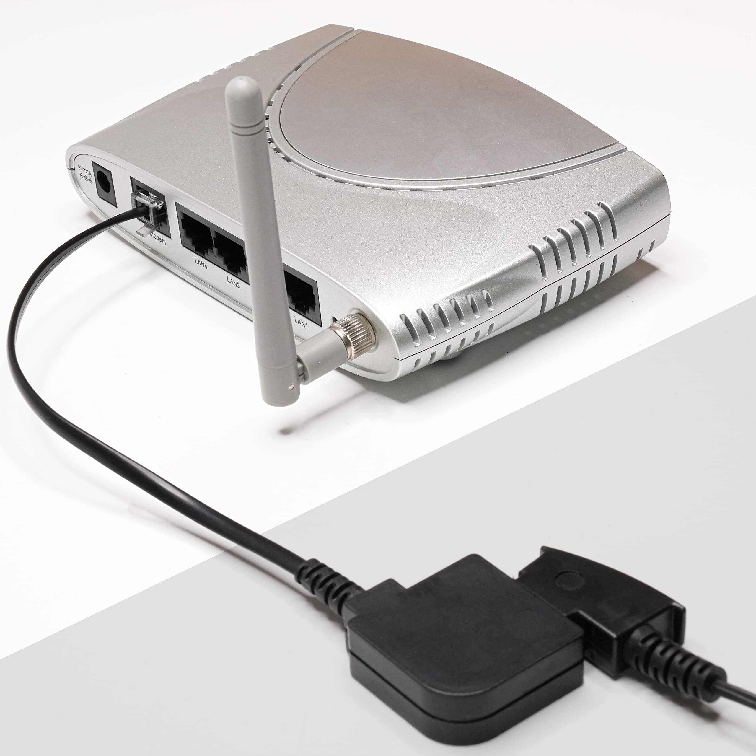 BIGtec Adaptateur TAE TAE-F femelle vers RJ11/RJ14 6P4C - Câble adaptateur téléphone fixe - Routeur modem - Câble de téléphone - 0,2 m - Noir