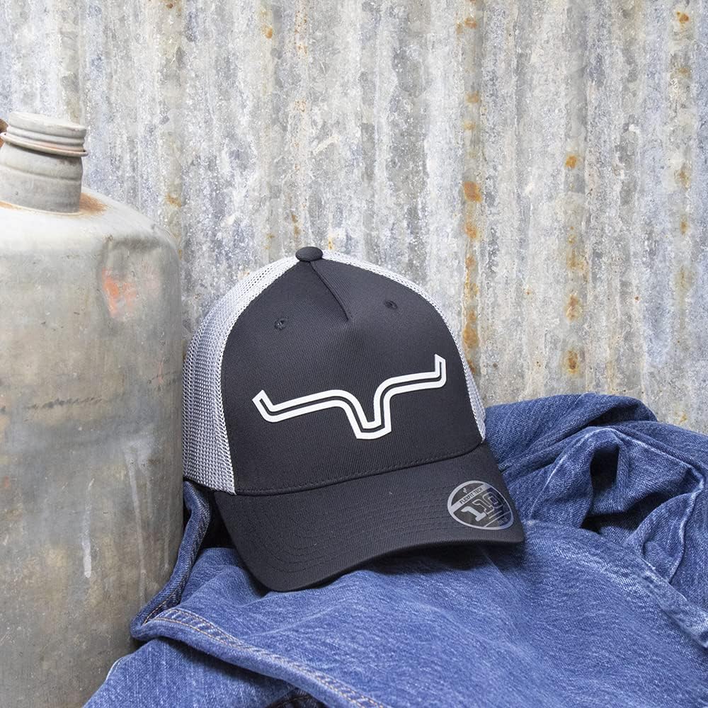 Kimes Ranch Unisex 110 Double Trac Trucker Horns Patch Adjustable Snapback One-Size Hat - Image 4