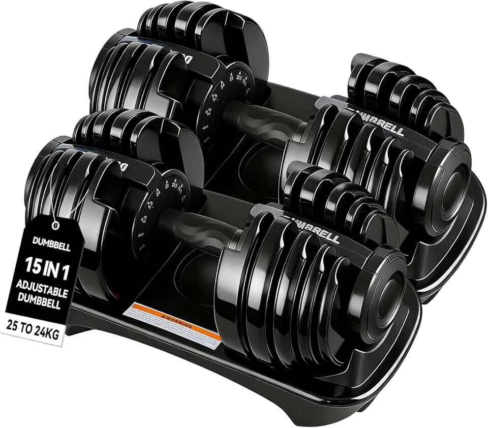 TRIOBLADE 24KG/40KG Adjustable Dumbbells for Saving Place We